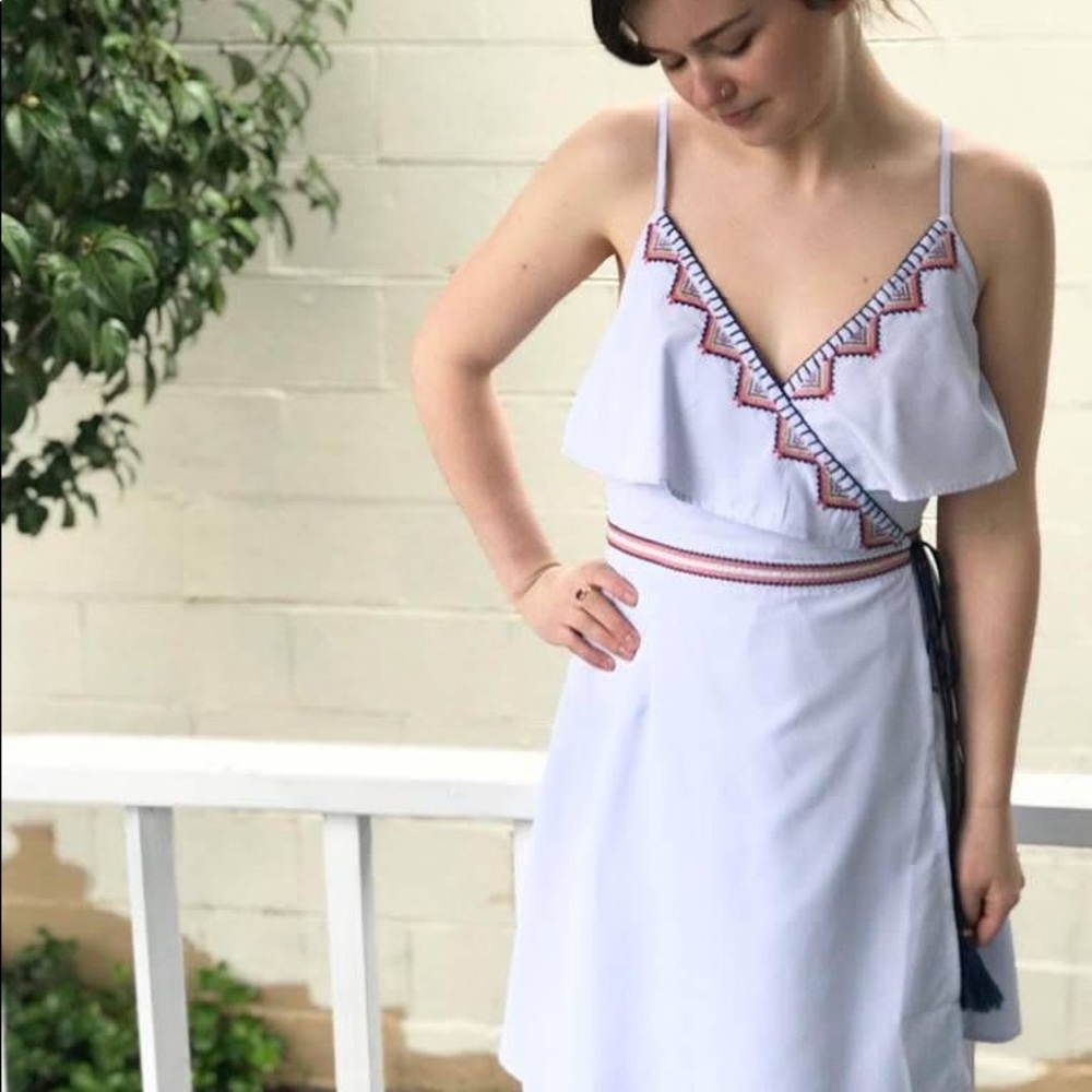 THML Stripe Wrap Dress - Picture 2 of 5